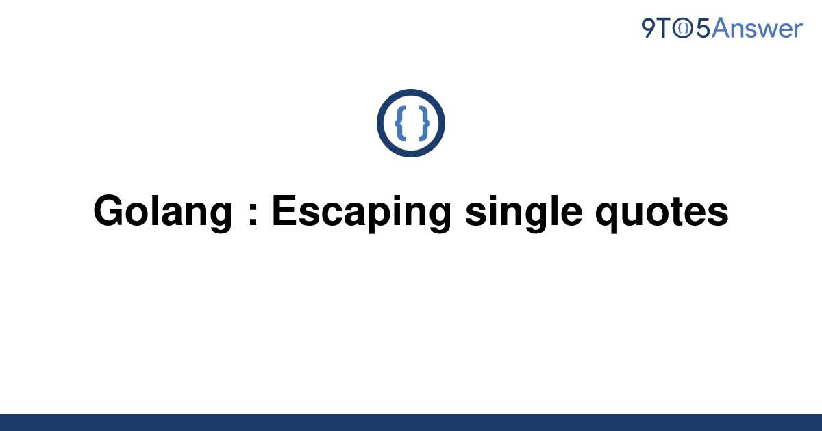 terminal escape single quote