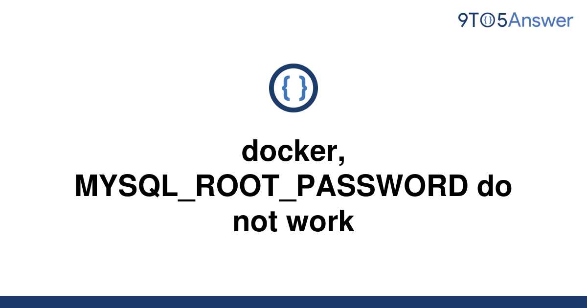 docker mysql root password