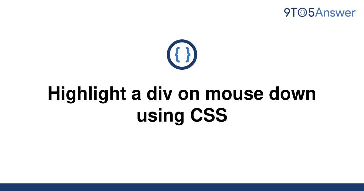 How To Highlight Div In Css