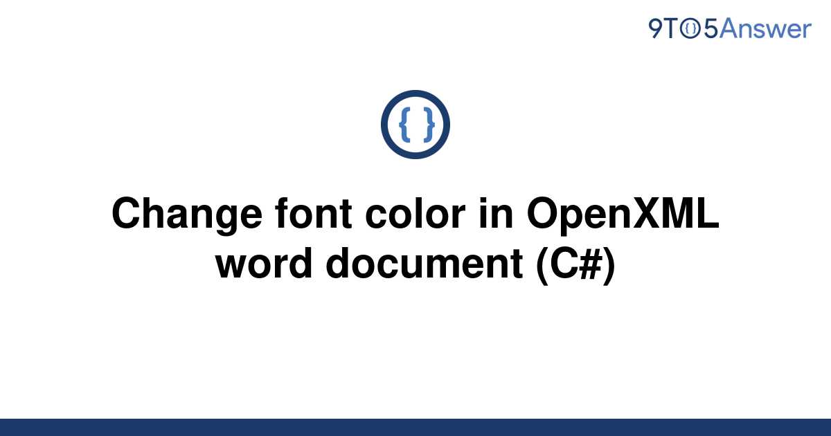 Change Font Color On Document