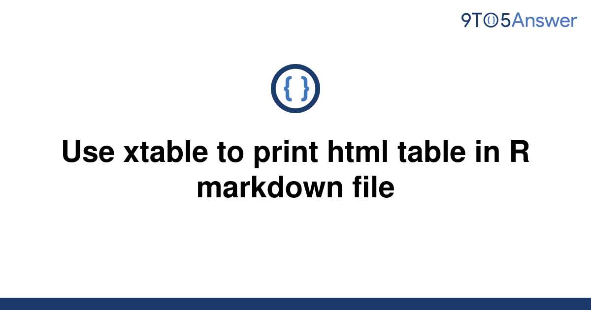 make table in r markdown