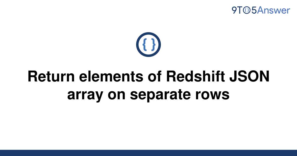 redshift json array