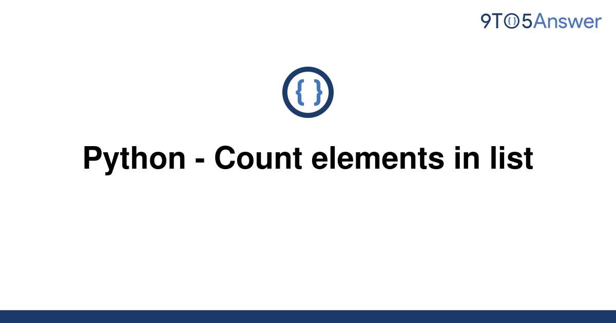 Python Count Elements In List