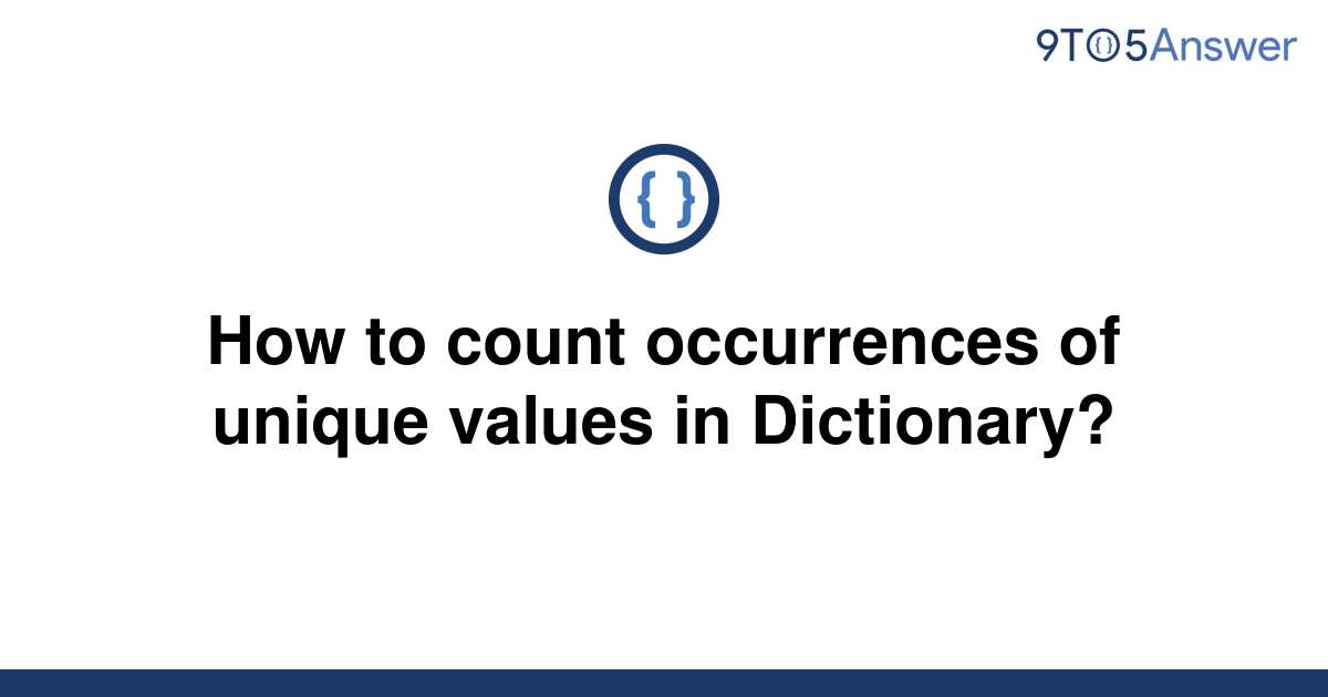 Excel Count Occurrences Of Unique Values