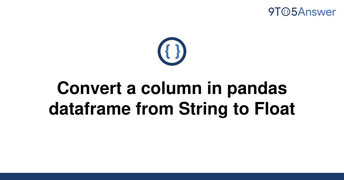 Convert Pandas Column Float To String