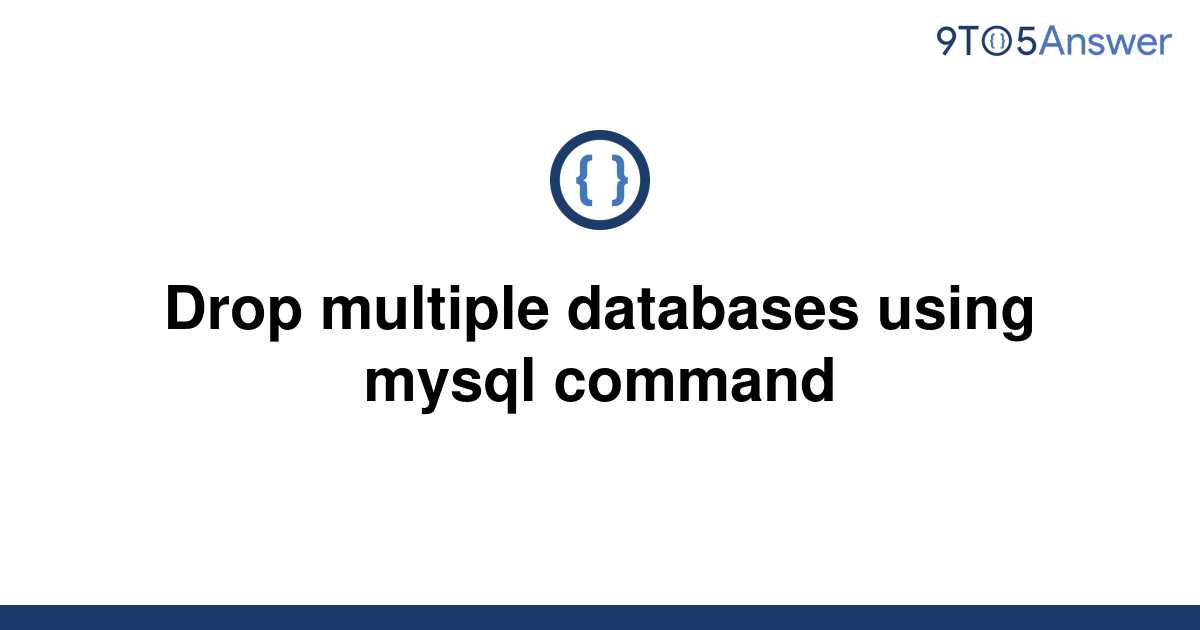 Drop Multiple Databases