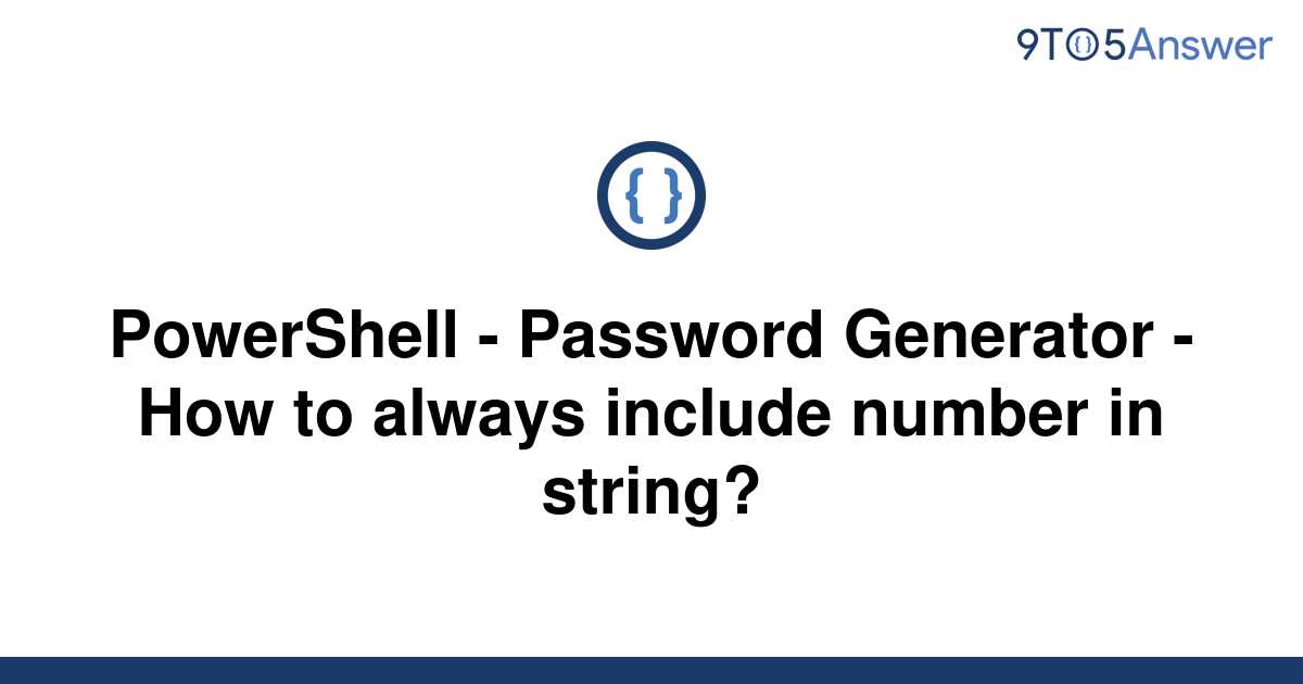 powershell simple password generator