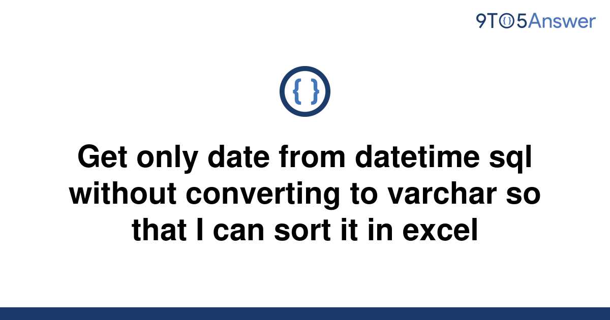 Date From Datetime Sql