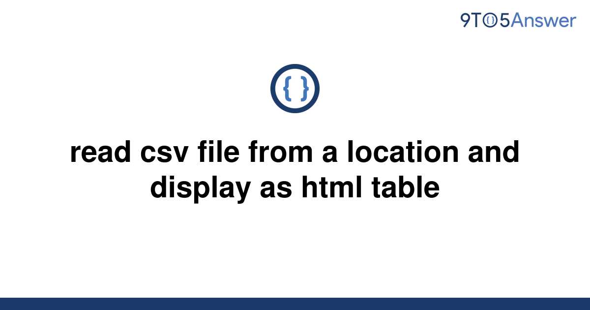 Solved Read Csv File From A Location And Display As 9to5answer 7325