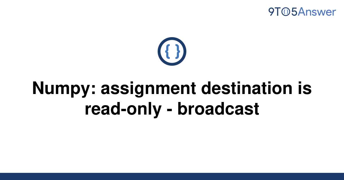 assignment destination is read only