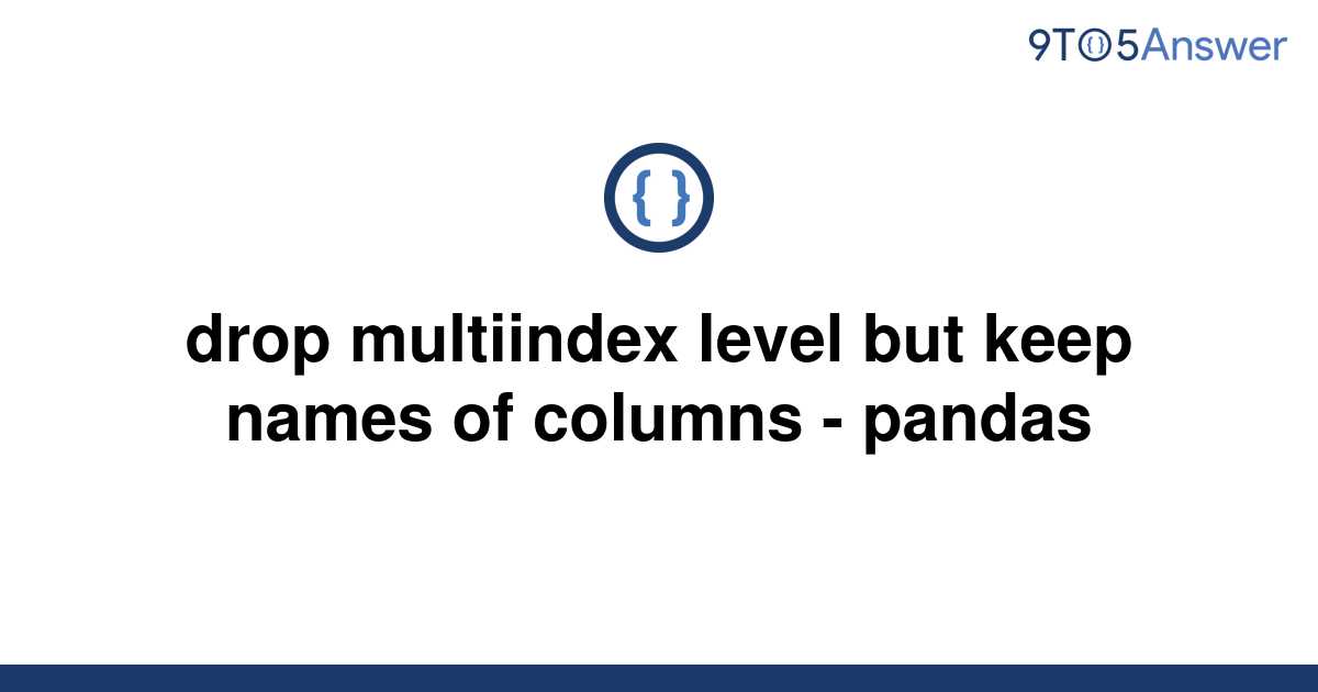 solved-drop-multiindex-level-but-keep-names-of-columns-9to5answer