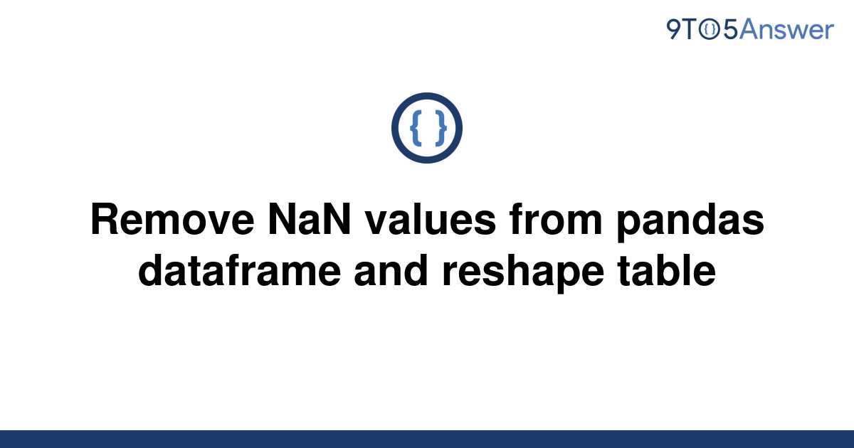 Dataframe Remove Nan Values