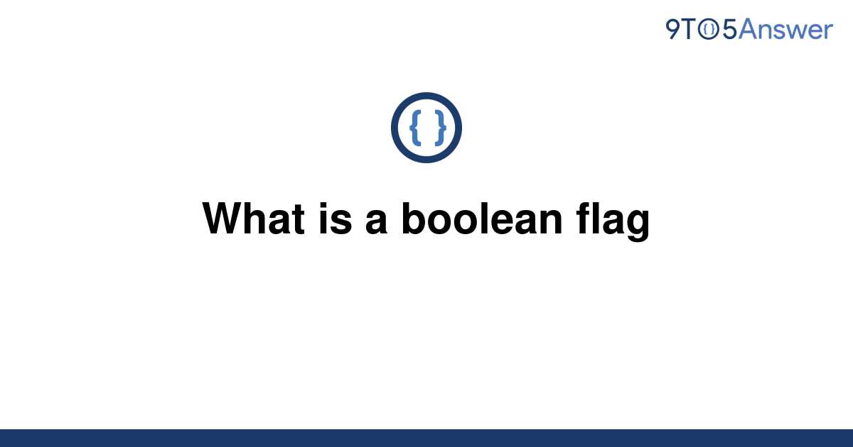 [Solved] What is a boolean flag 9to5Answer