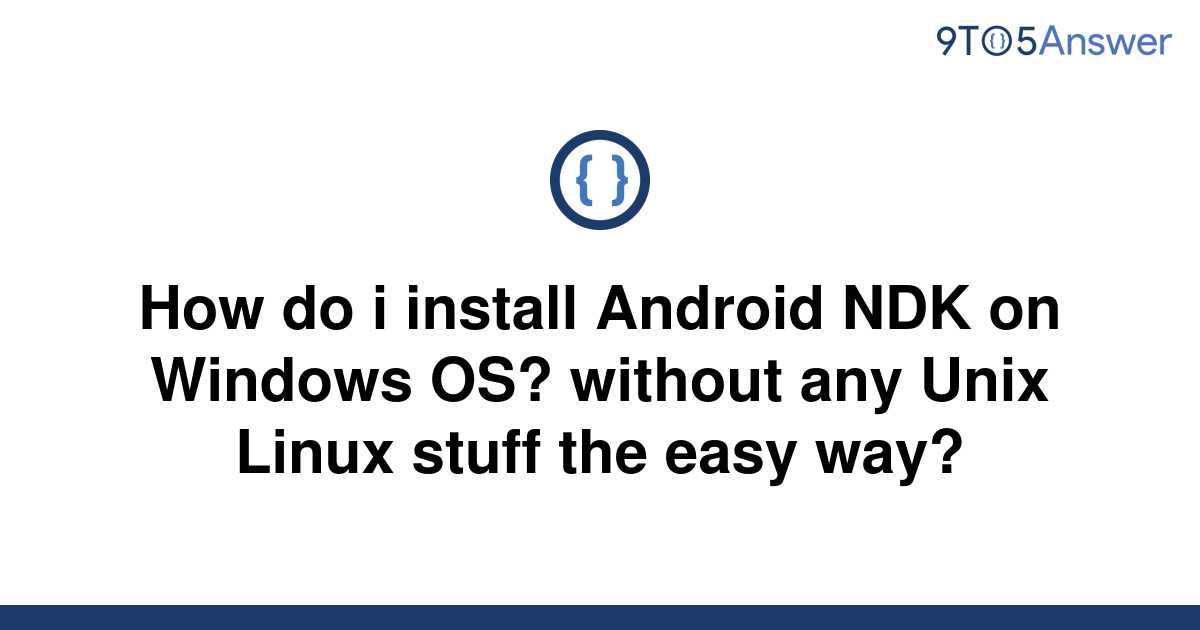 install android ndk windows
