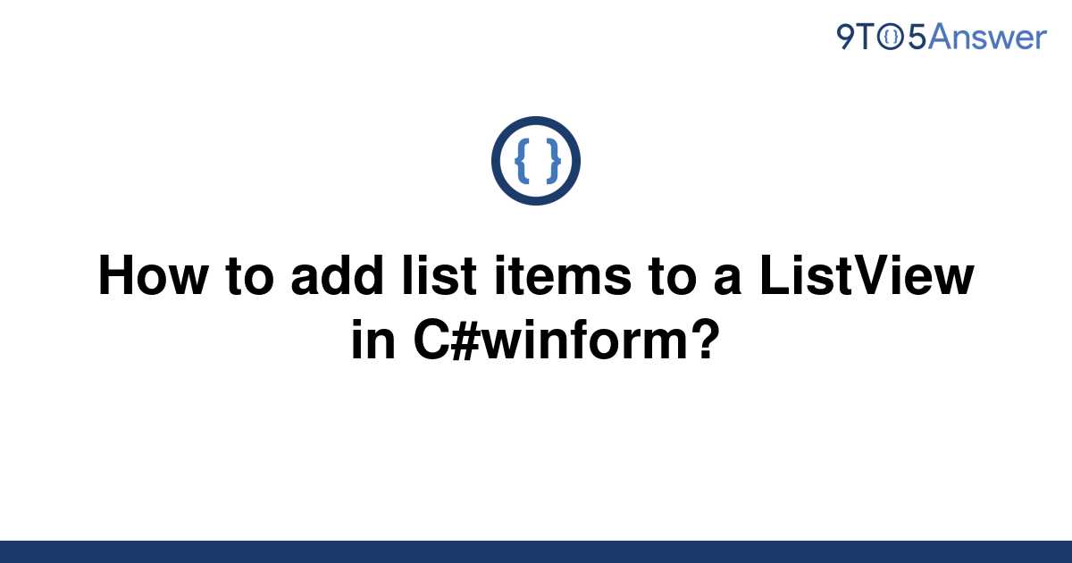 c# add list items to listview