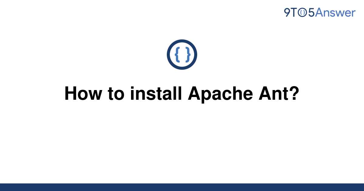 install apache ant