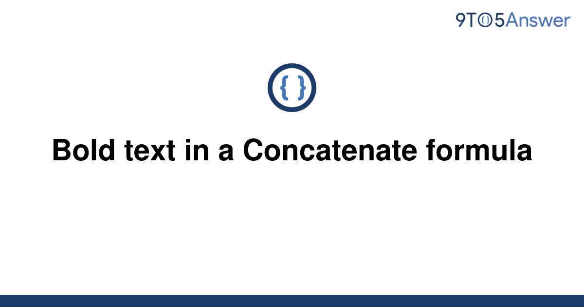 How Do You Put A Space In A Concatenate Formula