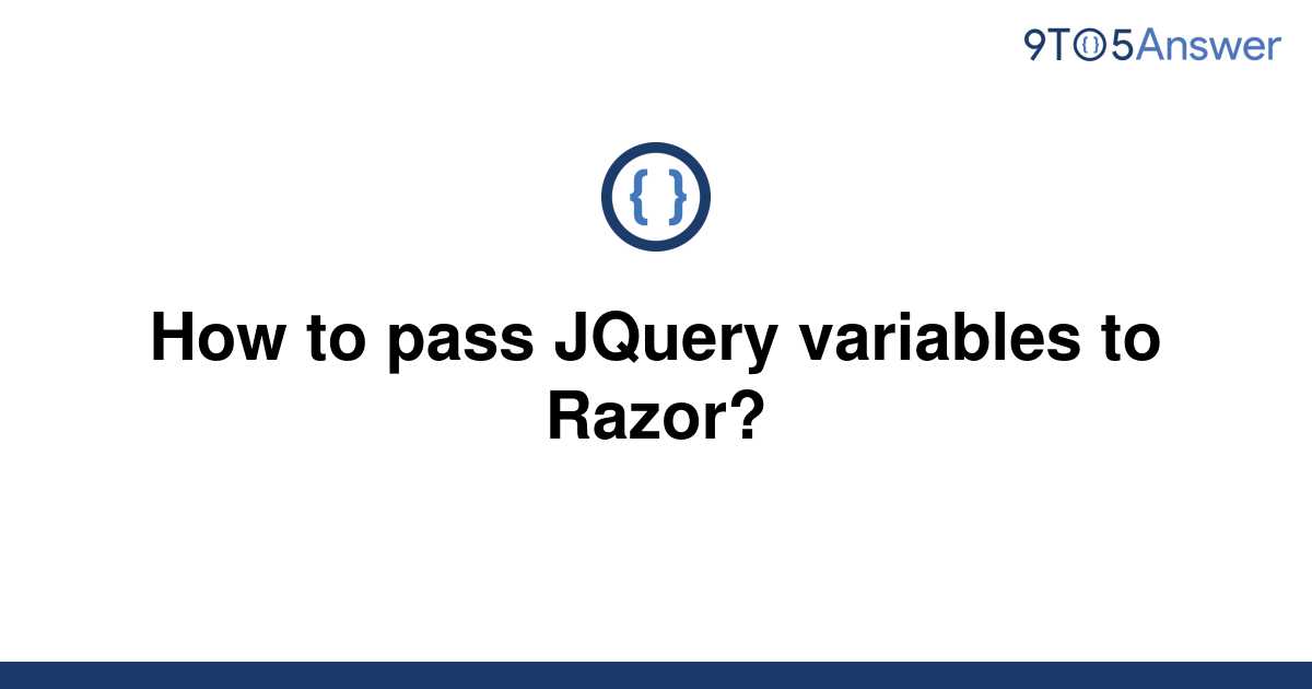 Use Jquery Variable In Razor