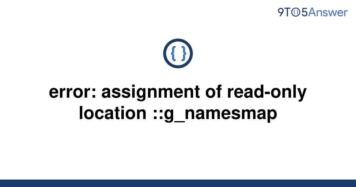 assignment read only location