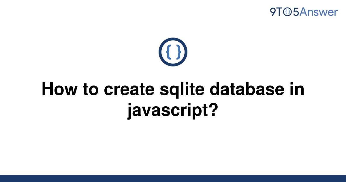 javascript sqlite database tutorial