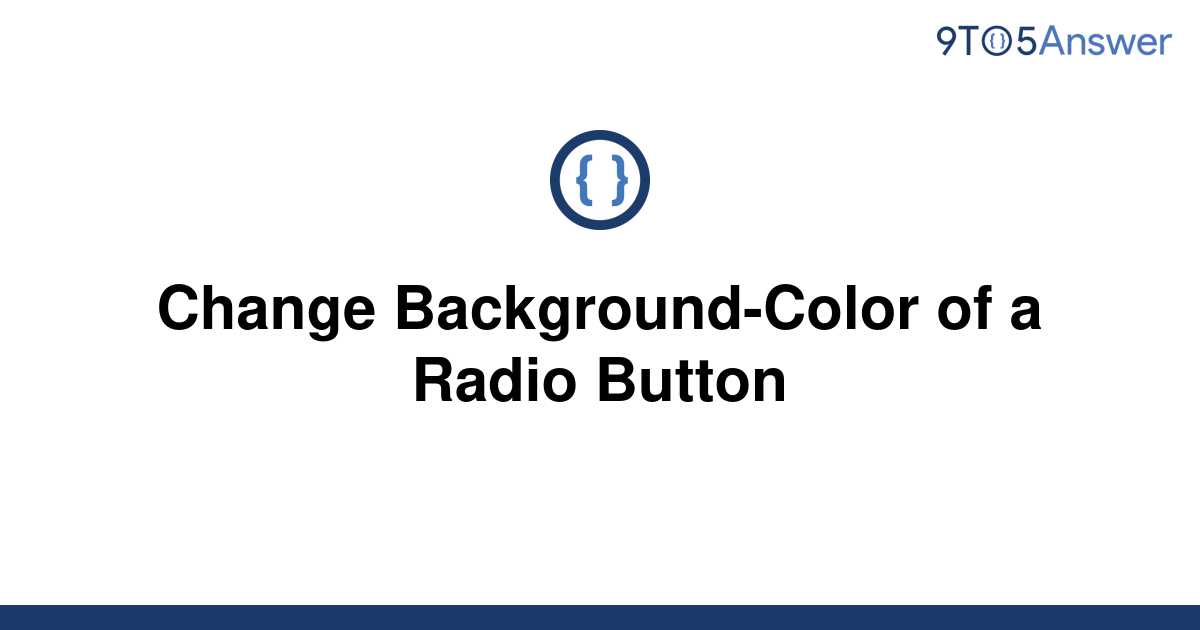 Bootstrap Radio Button Change Background Color