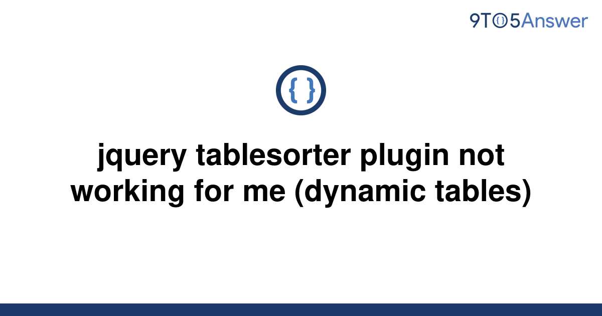 Jquery Tablesorter Not Working