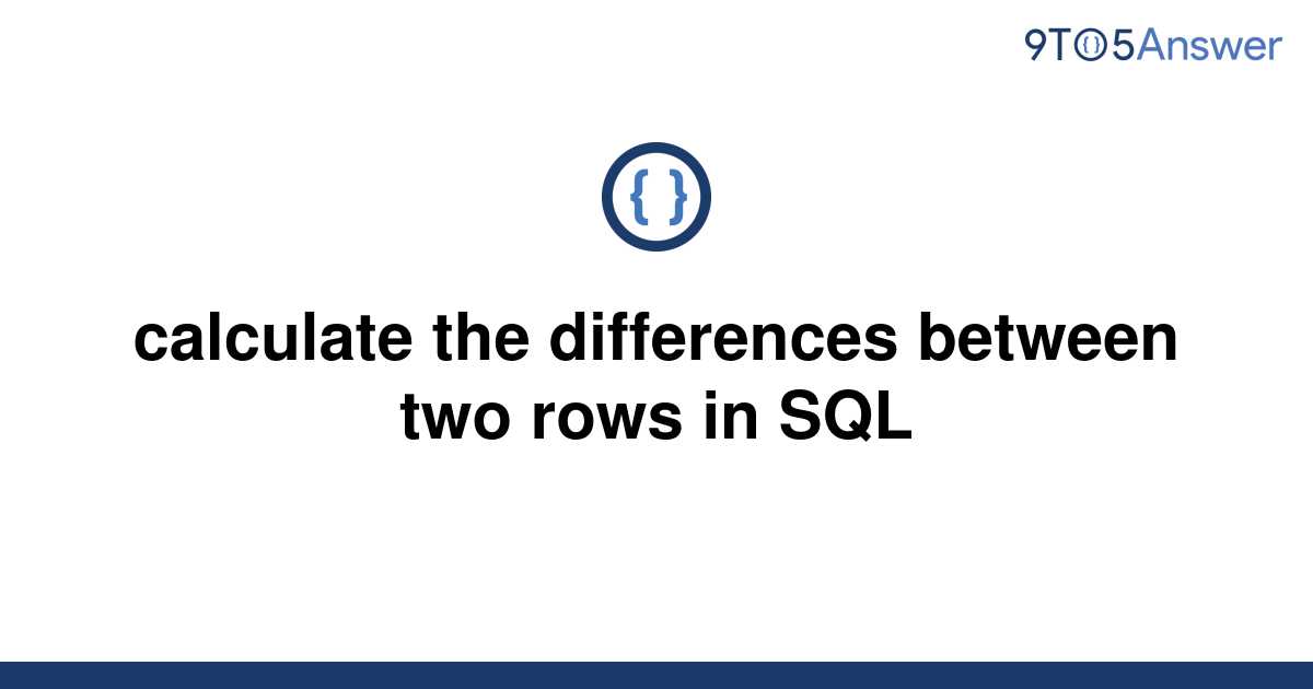 Difference Between 2 Rows In Excel