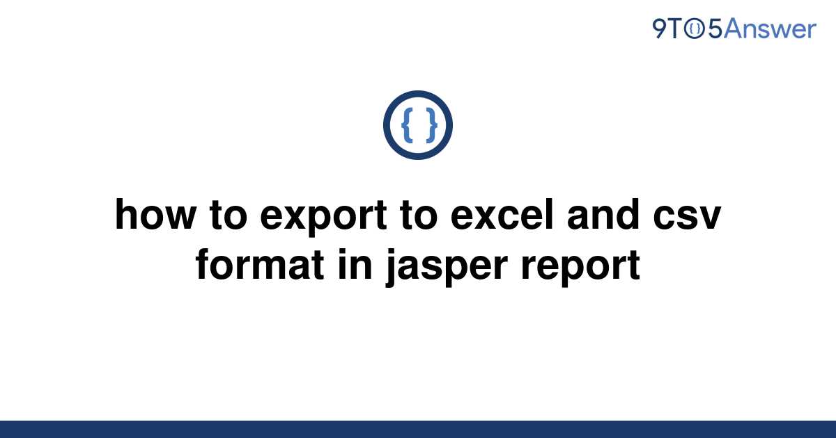 Jasper Csv Export Example