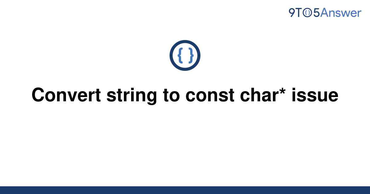 C Cannot Convert Const String To Const Char