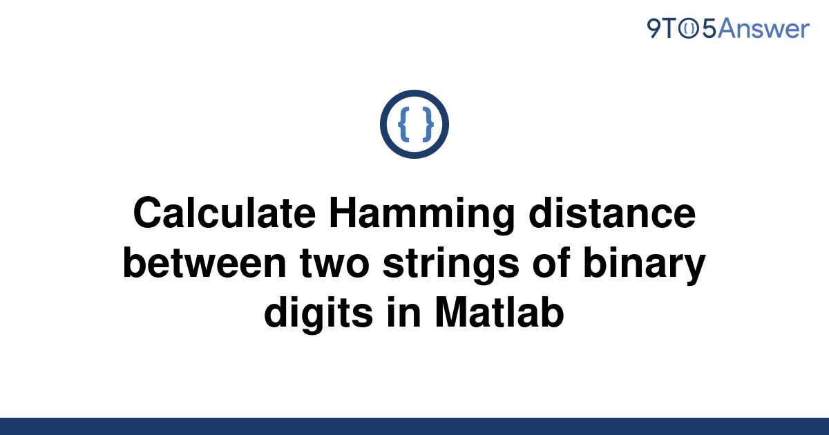 How To Calculate Hamming Distance Between Two Strings