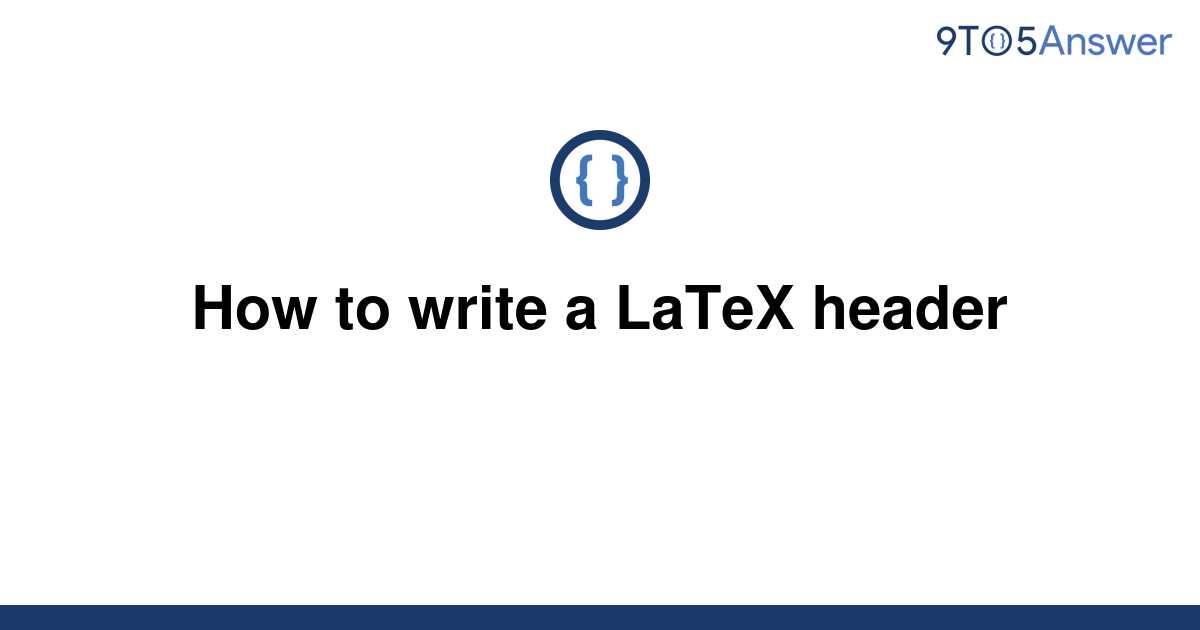 latex homework header