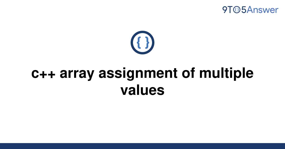 assignment values to an array