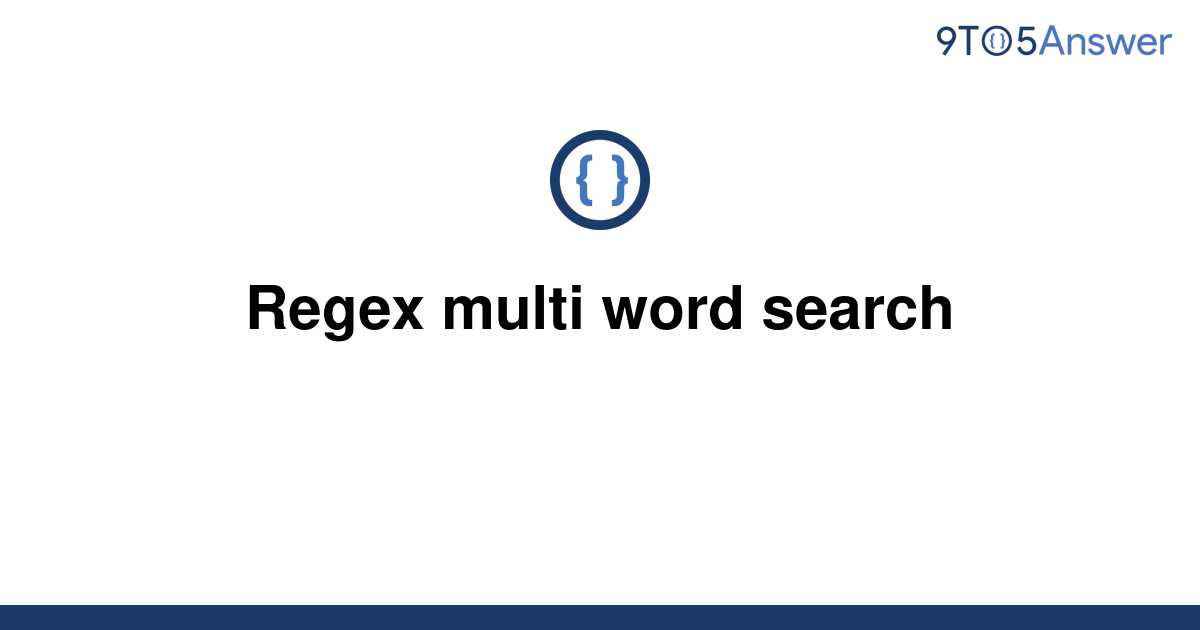 Regex Search For A Word