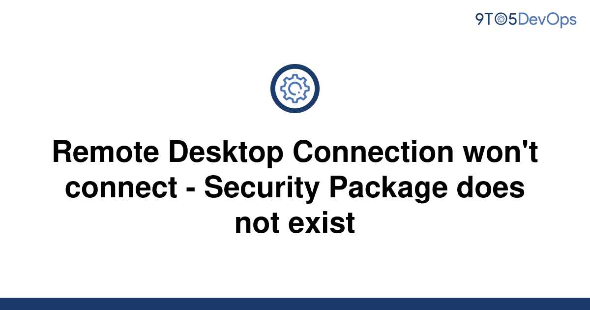 rdp security package error