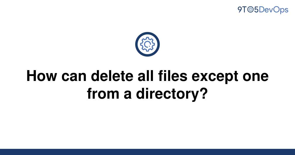 solved-how-can-delete-all-files-except-one-from-a-9to5answer