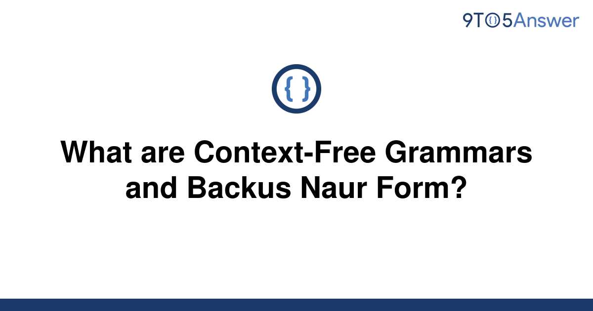 backus naur form and context free grammars antlr