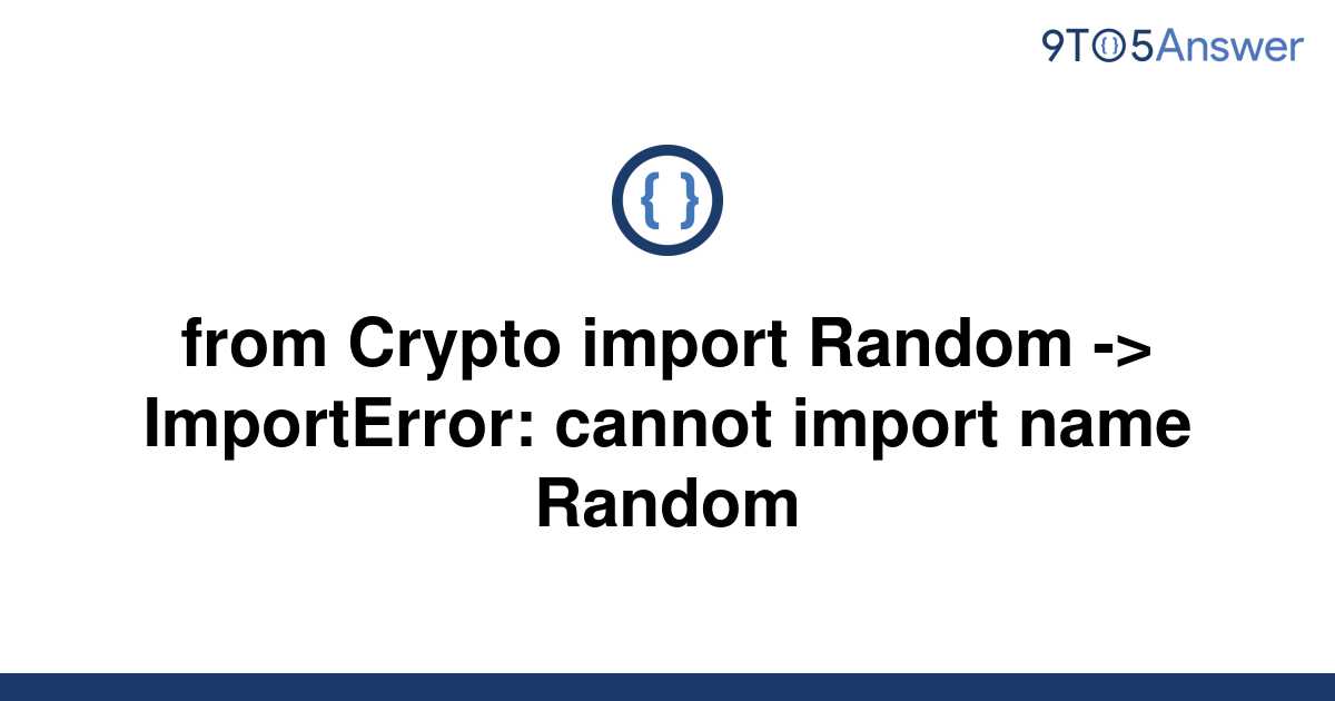 could not import crypto