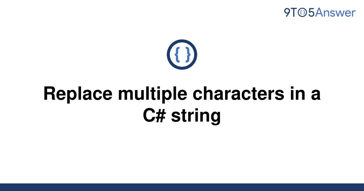 C String Replace Multiple Characters