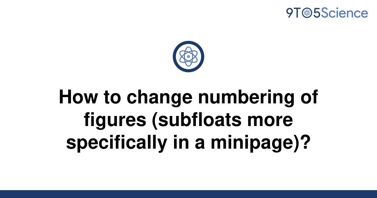 Solved How To Change Numbering Of Figures Subfloats To Science