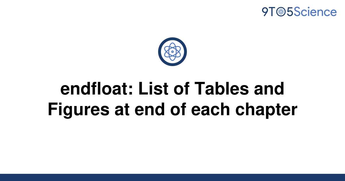 Solved Endfloat List Of Tables And Figures At End Of To Science