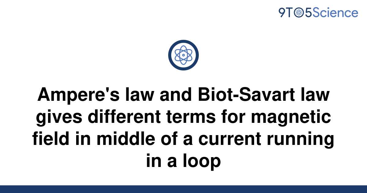 Solved Amperes Law And Biot Savart Law Gives 9to5science 