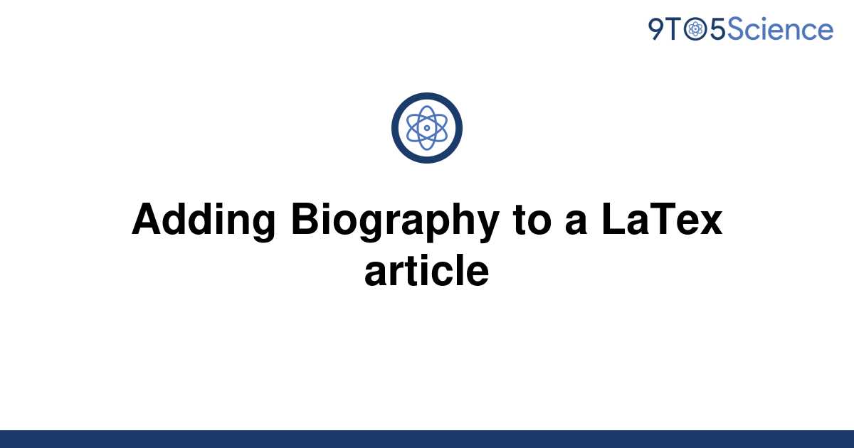 biography in latex with photo