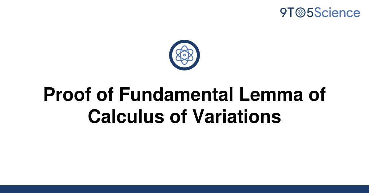 fundamental lemma of calculus of variations