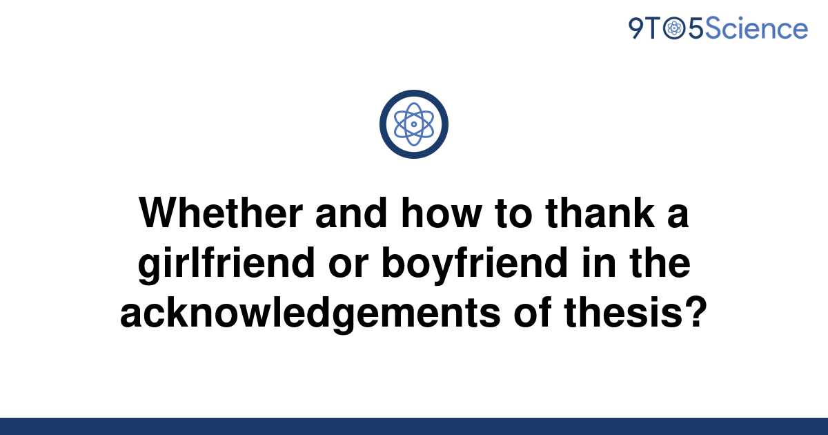 dissertation acknowledgements girlfriend