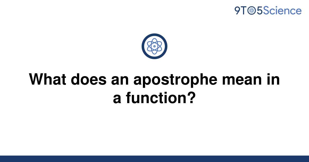 What Does Apostrophe Mean In Excel