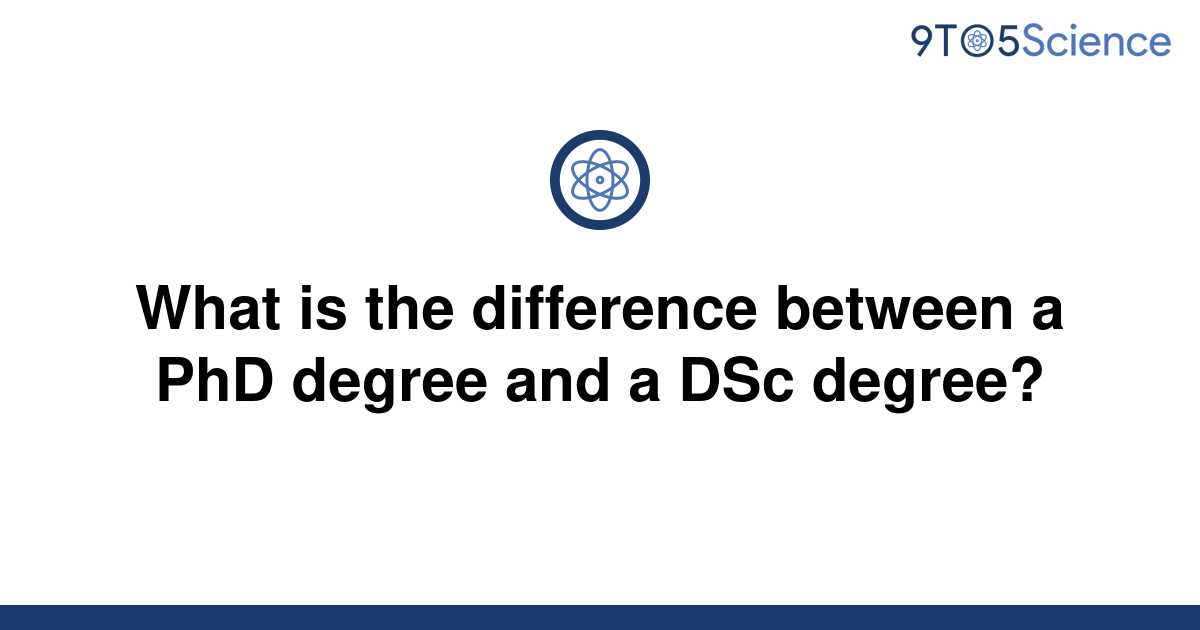 dsc degree vs phd