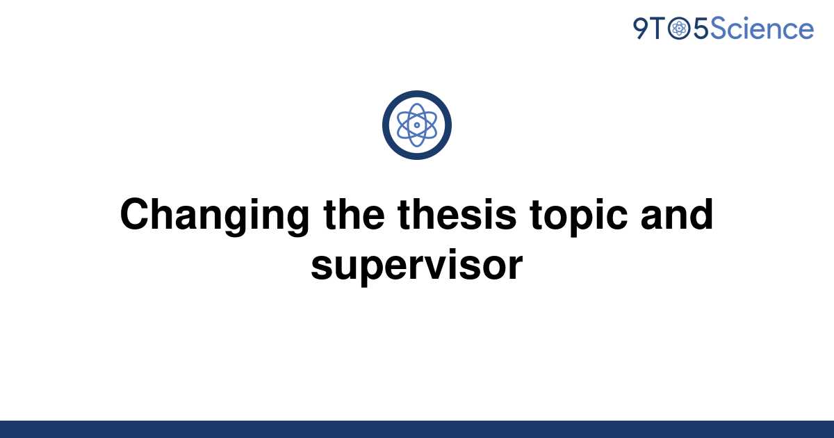 thesis and supervisor