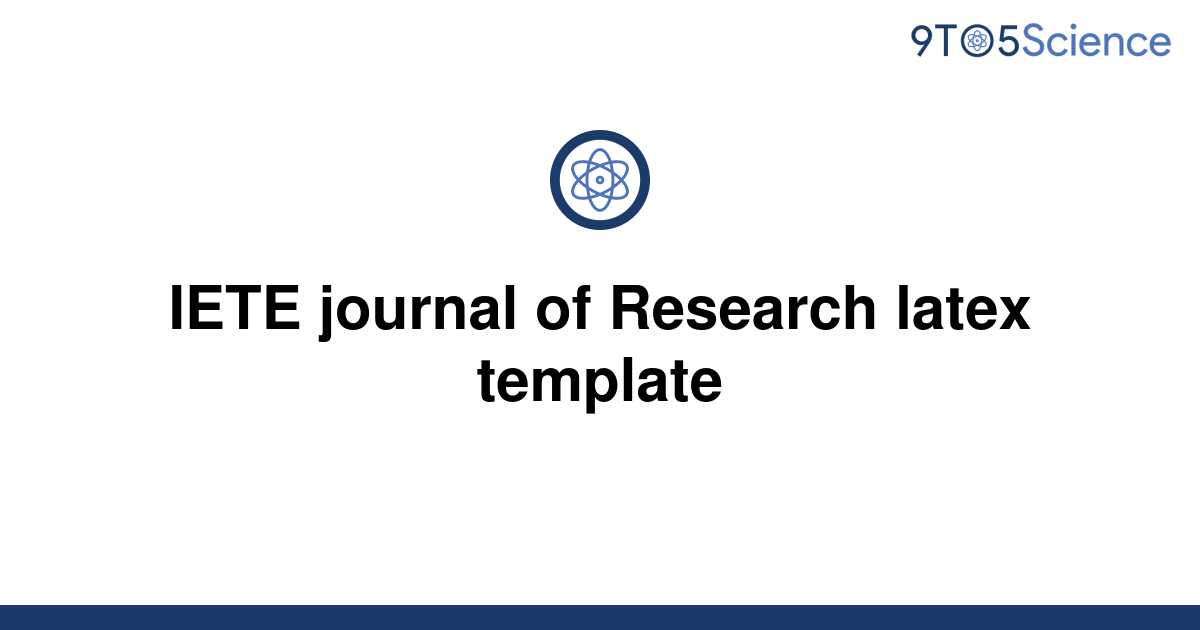 iete journal of research manuscript submission