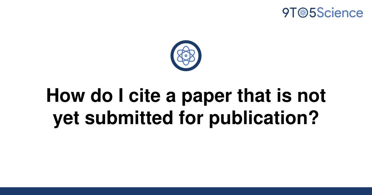 cite paper not yet published