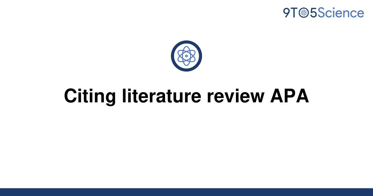 how to cite literature review apa format